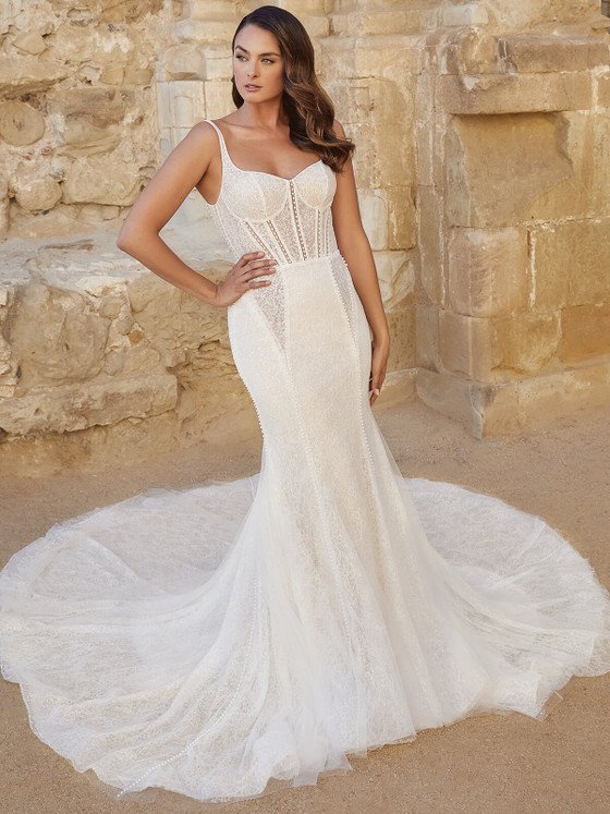 Linear Pearls and Lace Casablanca Bridal Dress 2473 Perla Linear Pearls and Lace Casablanca Bridal Dress 2473 Perla