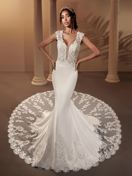 Plunging V-neck Demetrios Wedding Gown 1146 Plunging V-neck Demetrios Wedding Gown 1146
