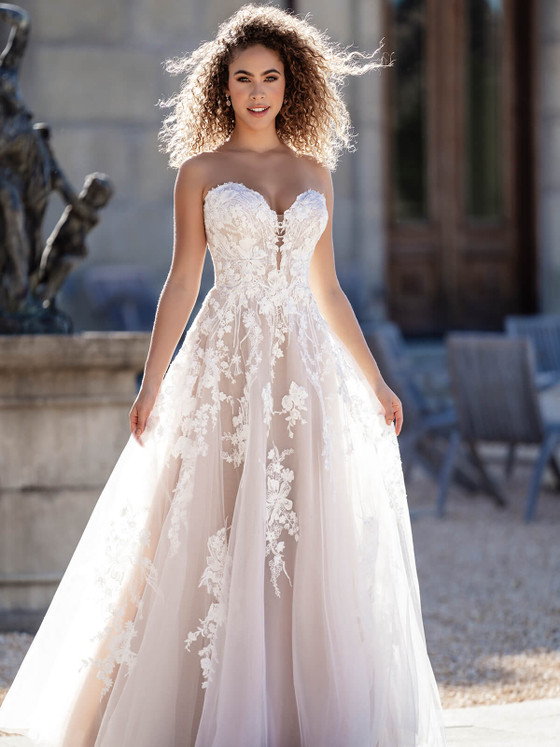 Lace Applique Allure Bridals Wedding Dress A1102 Lace Applique Allure Bridals Wedding Dress A1102