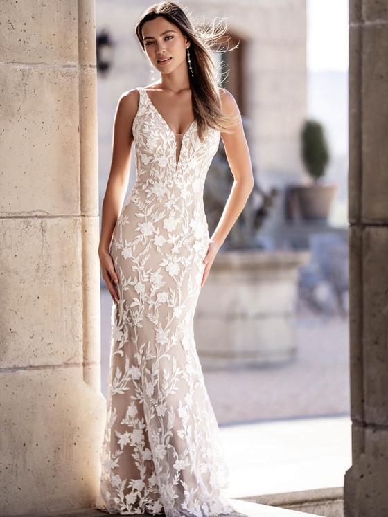 Lace Fitted Allure Bridals Wedding Dress A1106 Lace Fitted Allure Bridals Wedding Dress A1106
