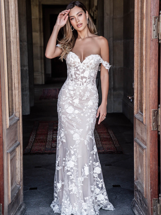 Sheath Lace Allure Bridals Wedding Dress A1112 Sheath Lace Allure Bridals Wedding Dress A1112