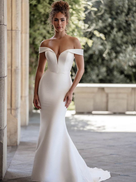 Mikado Mermaid Allure Bridals Wedding Dress A1113 Mikado Mermaid Allure Bridals Wedding Dress A1113