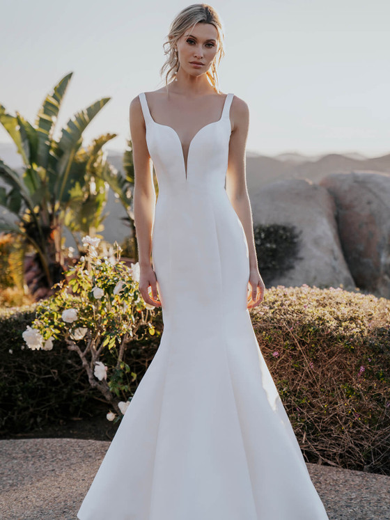 Mikado Fitted Bridals Wedding Dress A1159 Mikado Fitted Bridals Wedding Dress A1159
