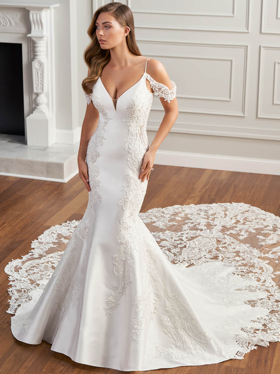 Beaded Lace Martin Thornburg Bridal Dress Skylar MT1402 Beaded Lace Martin Thornburg Bridal Dress Skylar MT1402