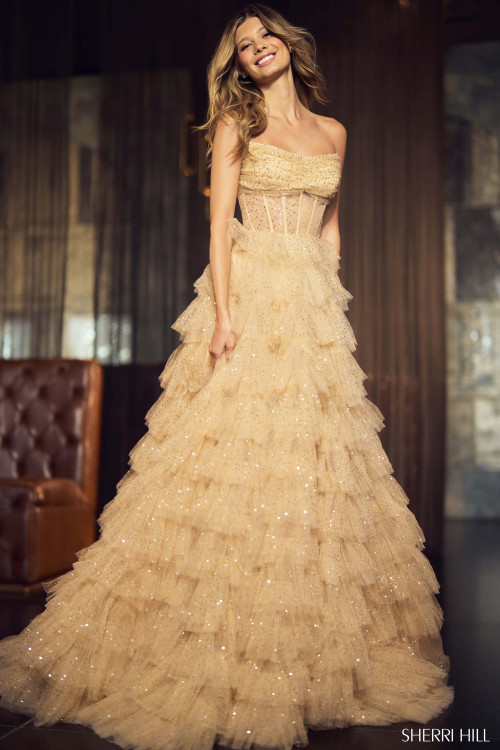 sequin ball gown with sheer corset bodice sequin ball gown with sheer corset bodice