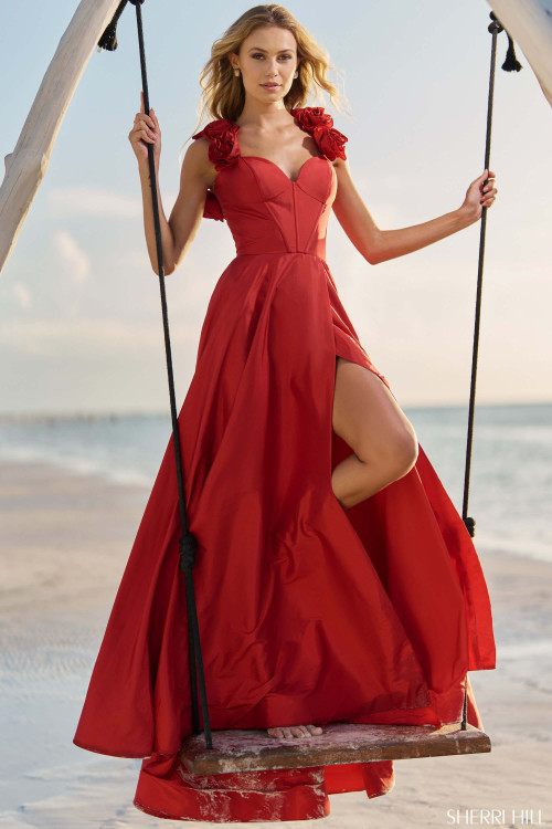 A-line taffeta prom dress with a sweetheart neckline A-line taffeta prom dress with a sweetheart neckline