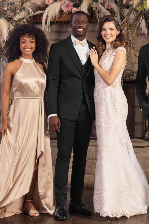 Black Ultra Slim Wedding Suit by Michael Kors | Dimitra Designs SC