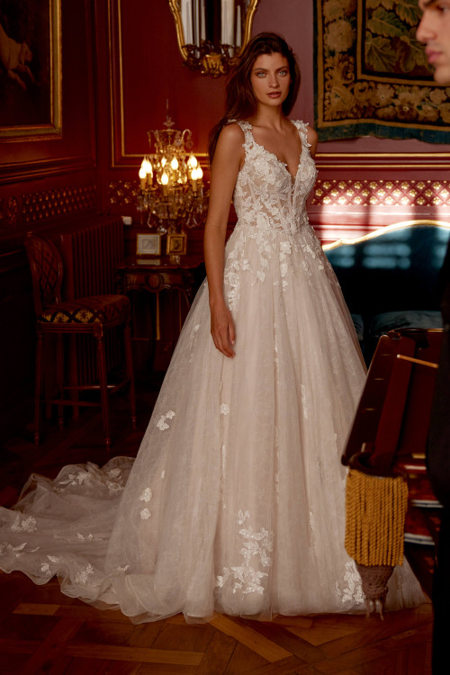 Elegant ballgown with delicate lace Elegant ballgown with delicate lace