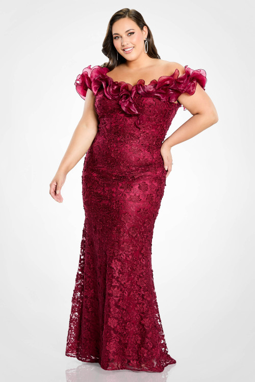 Plus Size Cranberry Front Montage 119931 Plus Size Cranberry Front Montage 119931