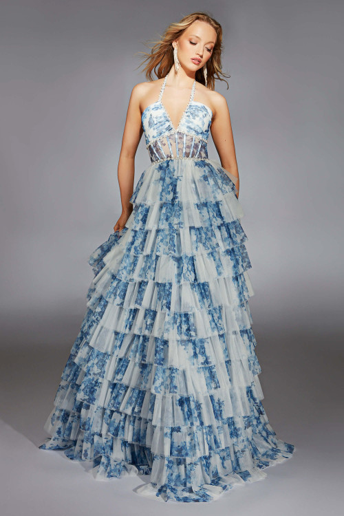 Ellie Wilde EW36009 Corset Prom Dress Ellie Wilde EW36009 Corset Prom Dress