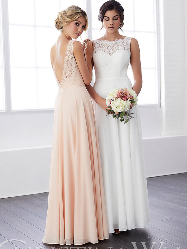 V-back bridesmaid dress Christina Wu 22813