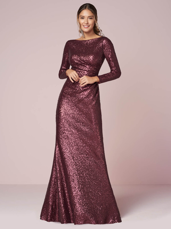 Long Sleeves Sequin Christina Wu Bridesmaid Dress 22941 Long Sleeves Sequin Christina Wu Bridesmaid Dress 22941