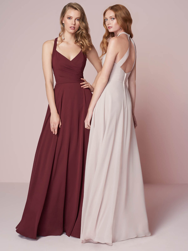 V-neck A-line Christina Wu Bridesmaid Dress 22942