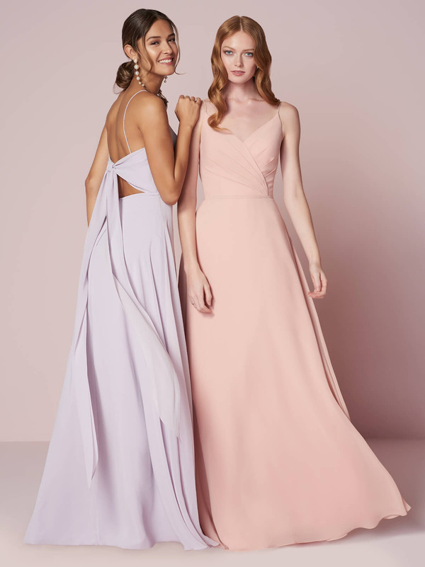 V-neck A-line Christina Wu Bridesmaid Dress 22956