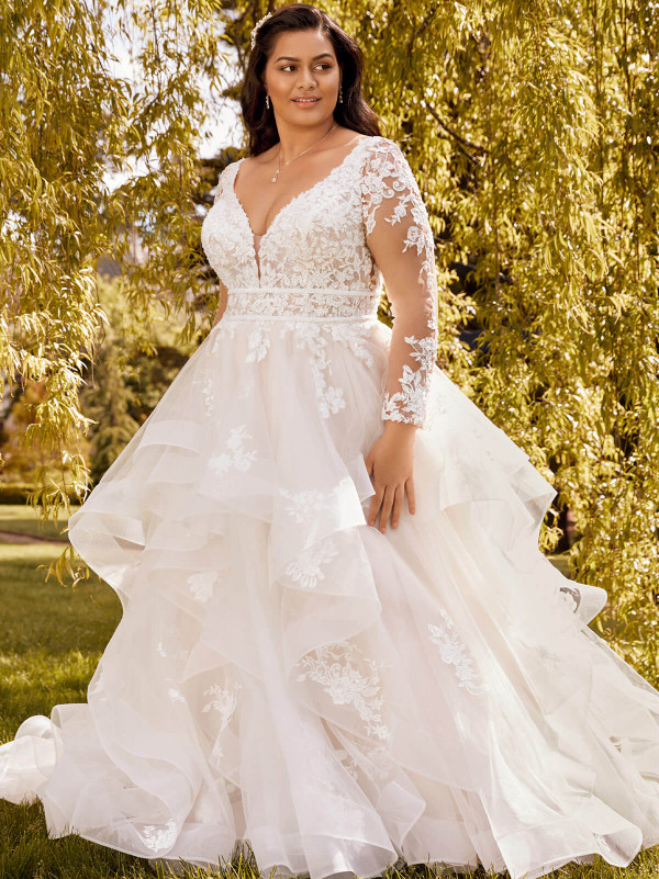 Long Sleeves Plus Size Wedding Gown Sophia Tolli Y12233SL Long Sleeves Plus Size Wedding Gown Sophia Tolli Y12233SL