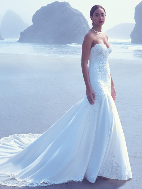 Strapless Lace Motifs Sottero and Midgley Bridal Dress Weston