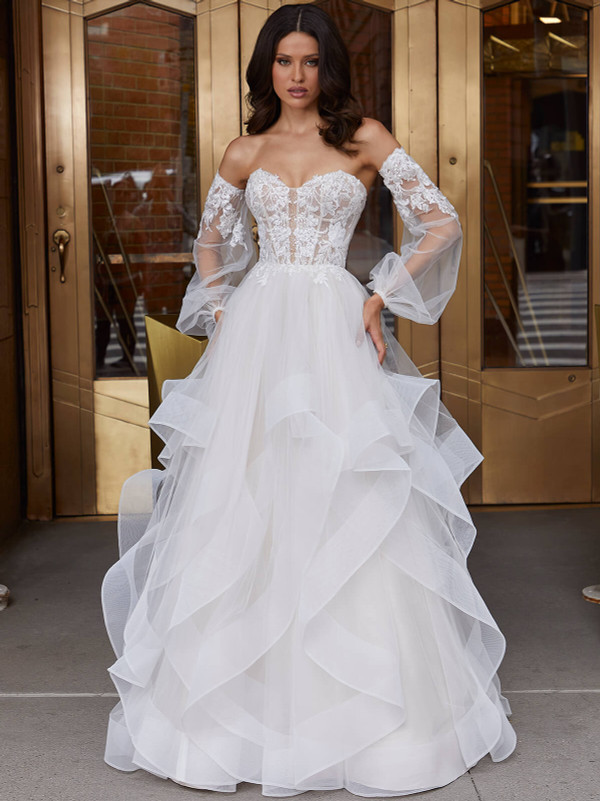 Ruffled A-Line Blu by Morilee Bridal Dress Jubilee 4117 Ruffled A-Line Blu by Morilee Bridal Dress Jubilee 4117