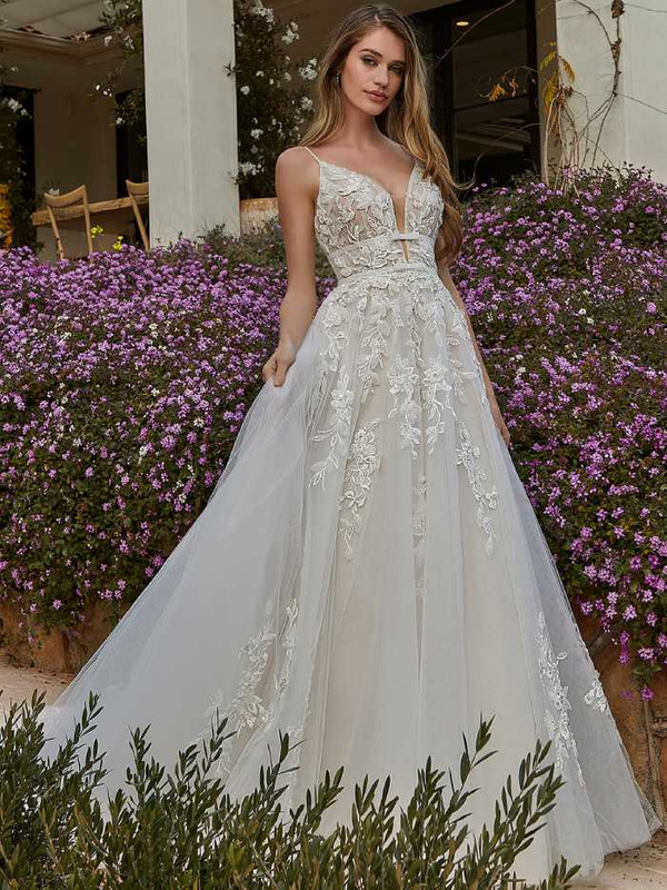 Floral Lace Blu by Morilee Bridal Dress Matilda 4138