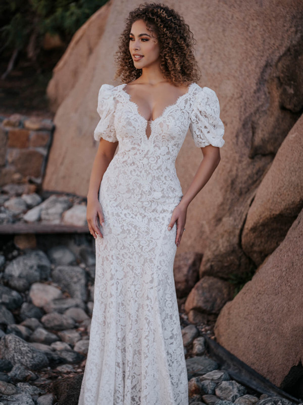 Plunging Bust Allure Bridals Wedding Dress A1151 Plunging Bust Allure Bridals Wedding Dress A1151