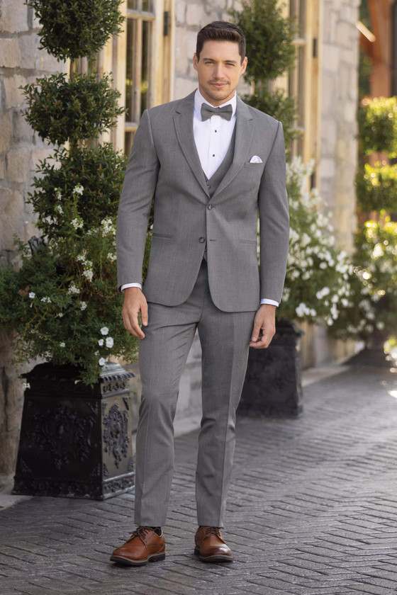 performance stretch medium grey suit