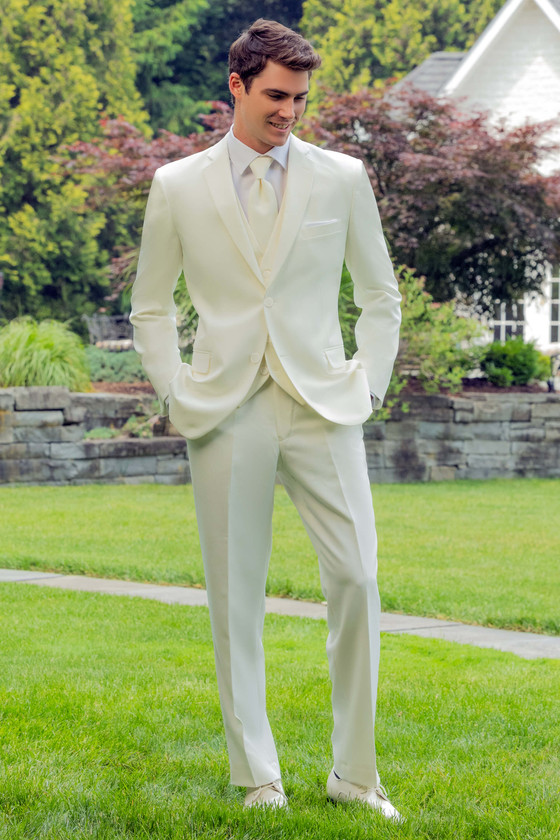 slim fit ivory tuxedo