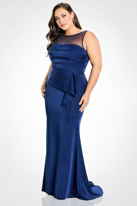 Plus Size Navy Front Montage 120903 Plus Size Navy Front Montage 120903