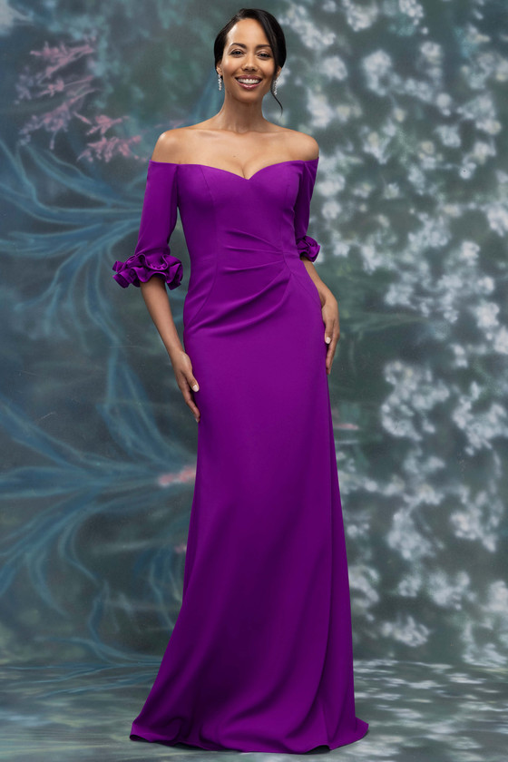 MGNY 2070026 Amethyst Mothers Gown Front View