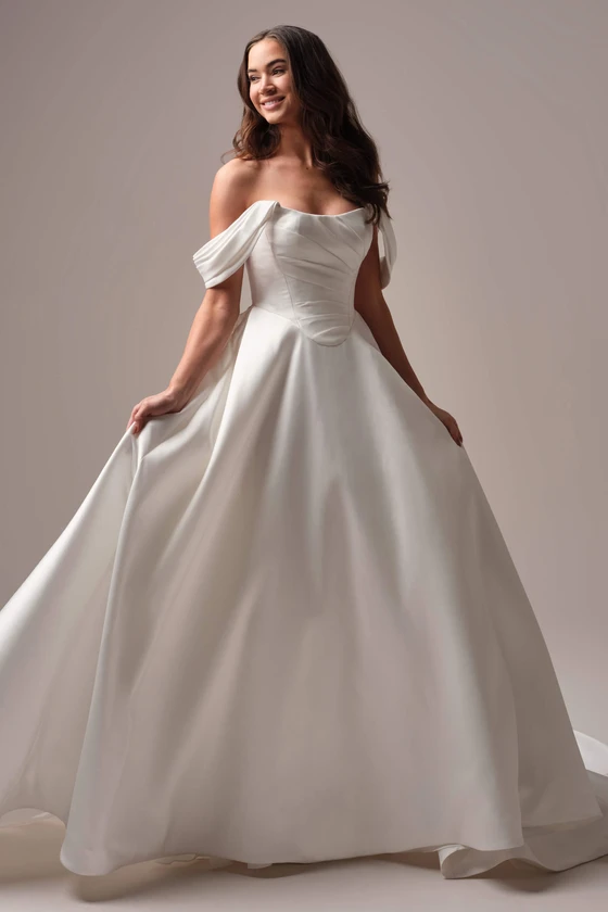 Maggie Sottero Donovan wedding gown front view ball gown Mikado