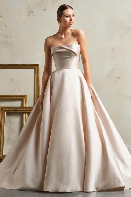 Maggie Sottero Faro wedding gown front view ball gown Mikado