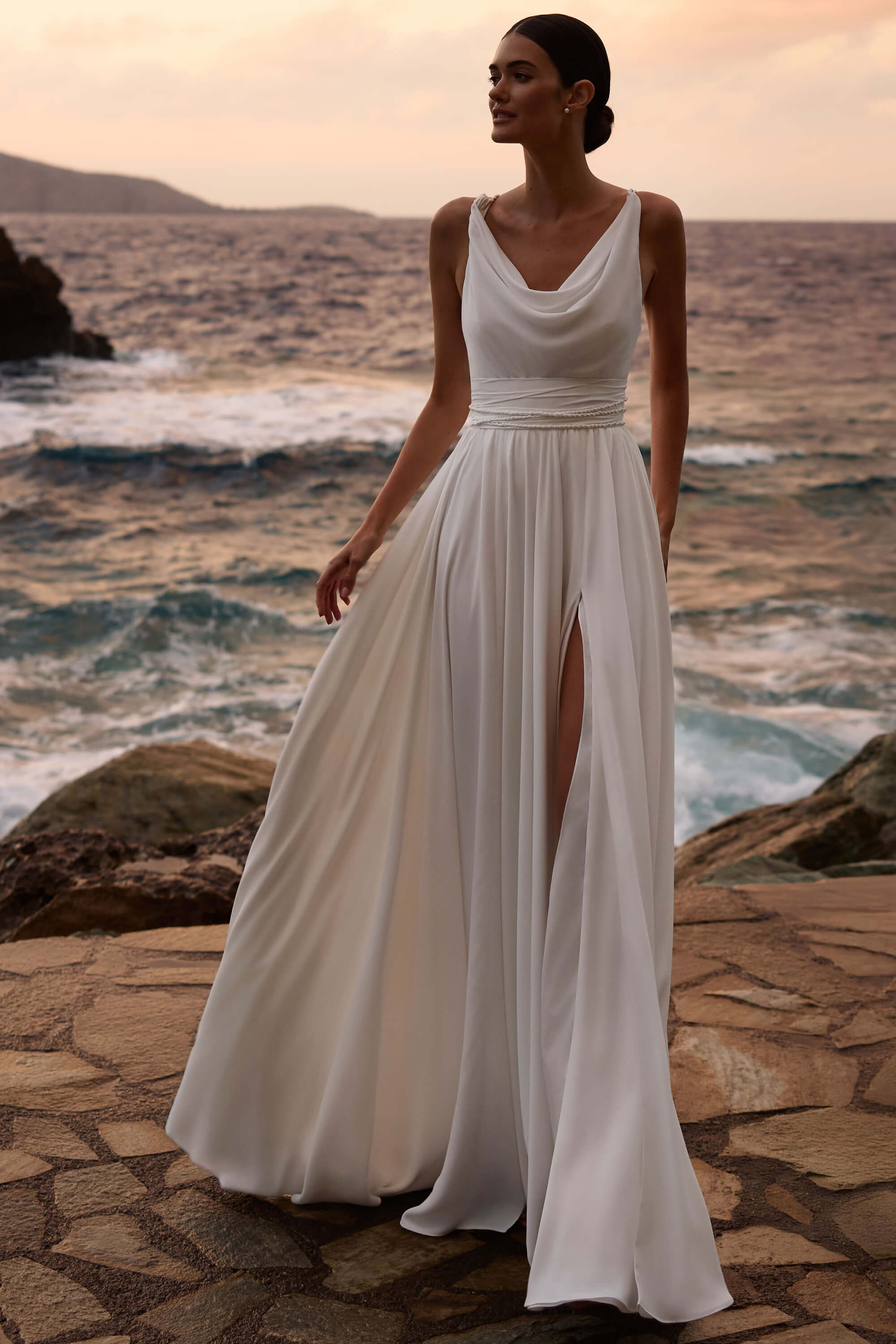 Milla Nova Fawna Chiffon A-Line Wedding Dress in Greenville, SC