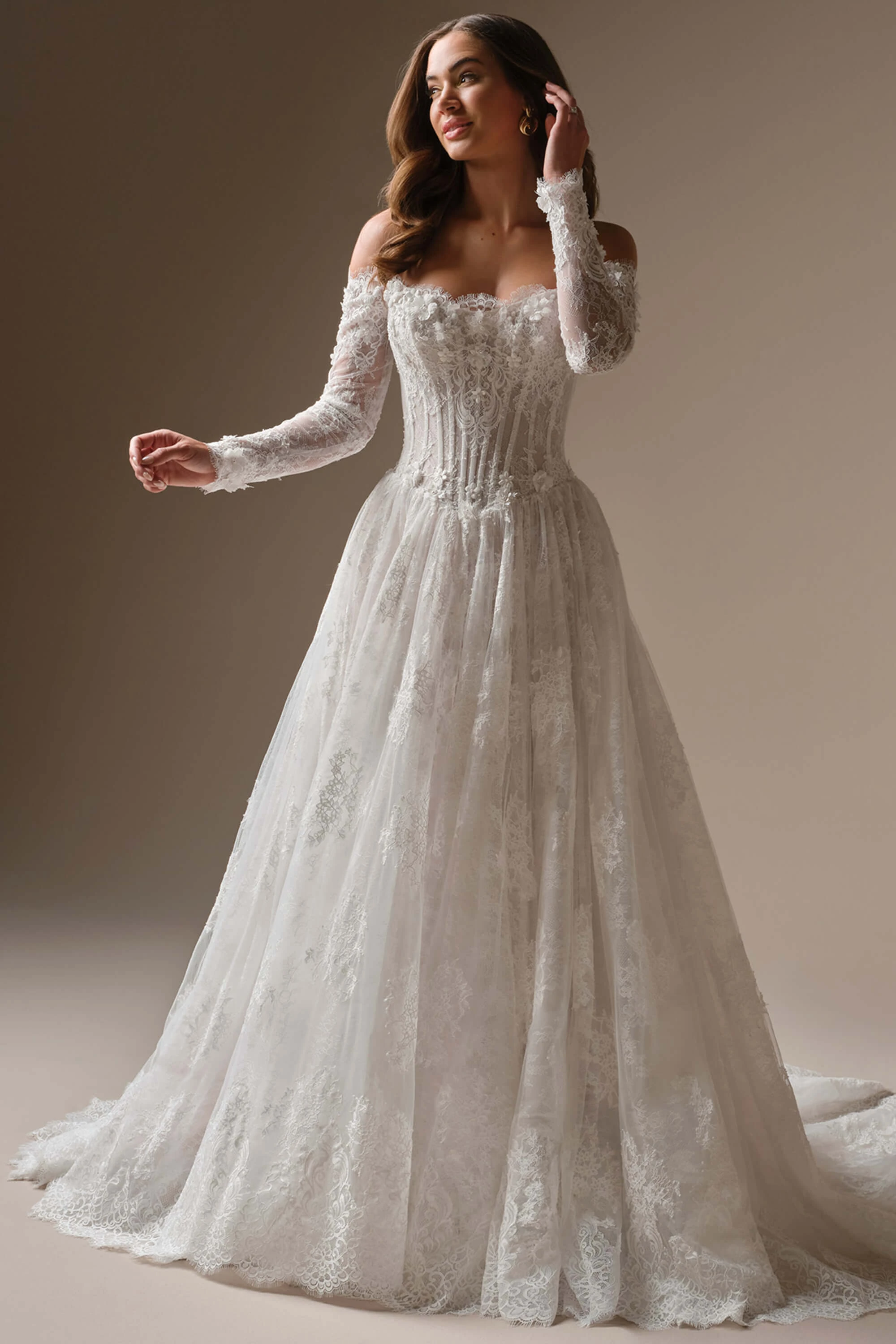 maggie sottero a line wedding dresses Kitaro Lace Dress Size CN/US:XL / 10~12