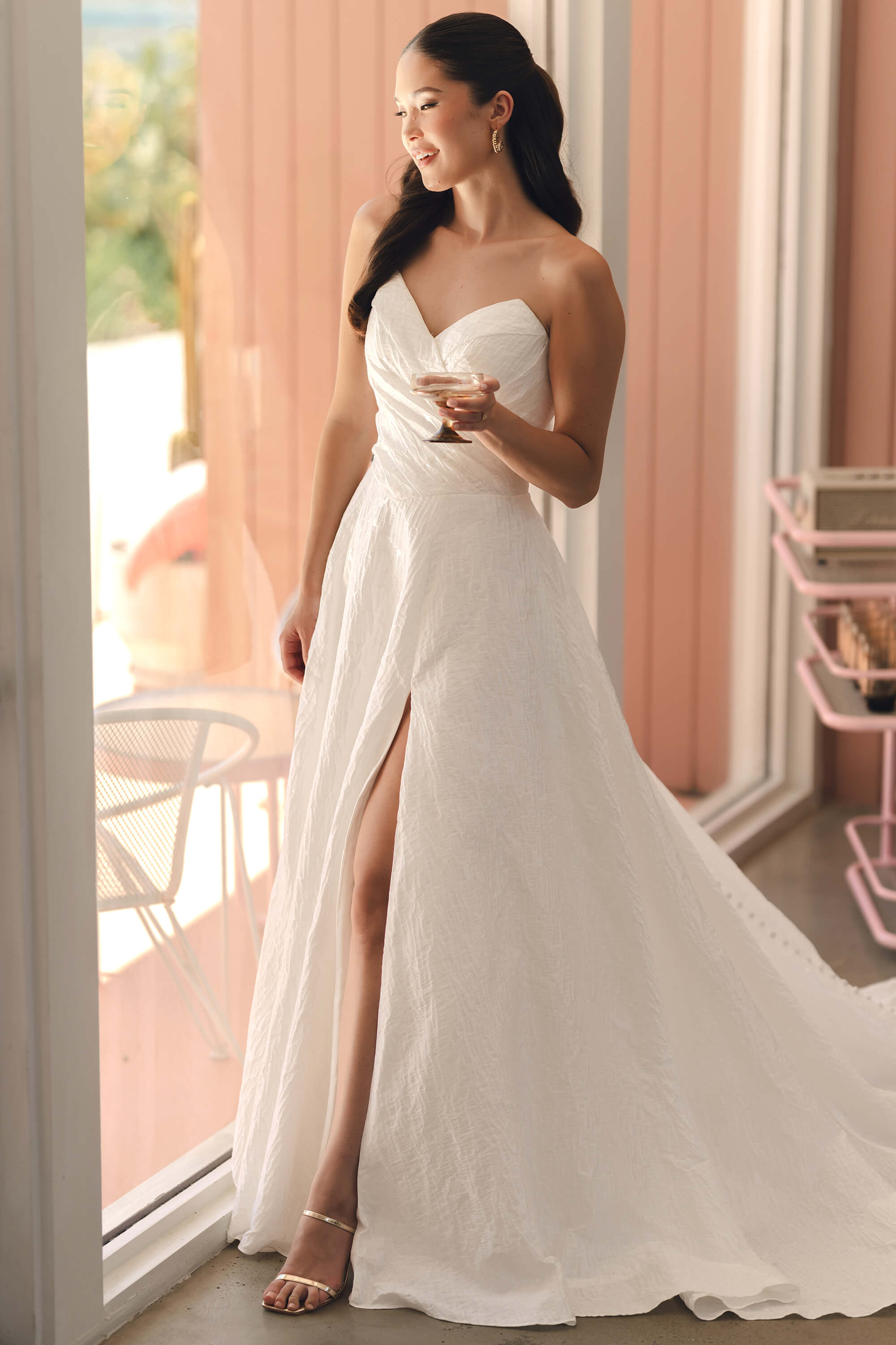 stella york a line wedding dresses SY8191 Strapless A-Line Dress Color:Red Multi The flowing skirt adds sleeve-length:short sleeve Ribbed knitted A-line dress