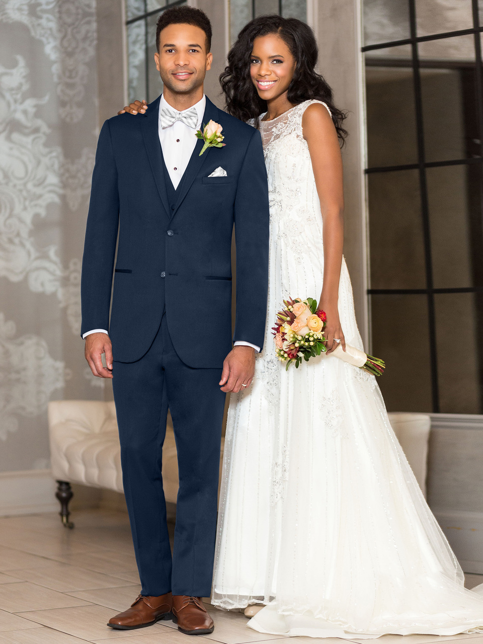 Navy Ultra Slim Fit Wedding Tuxedo Michael Kors| Dimitra Designs