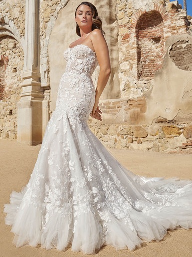 3D Floral Lace Bridal Dress Casablanca 2471 Paulina | Dimitra Designs