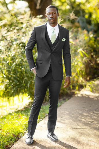 Black Ultra Slim Wedding Suit by Michael Kors | Dimitra Designs SC