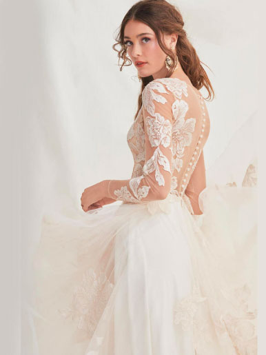 Woman wearing wedding dress