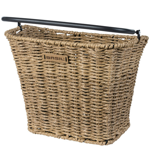 Bremen Rattan Look Bicycle Front Basket Brown