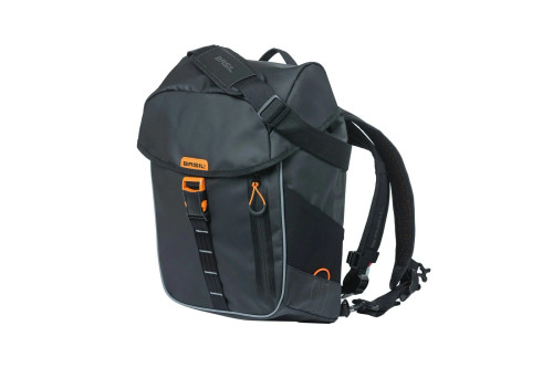 Miles Tarpaulin Backpack Black Orange 17L