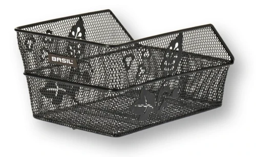 Cento Flower Rear Basket S Black