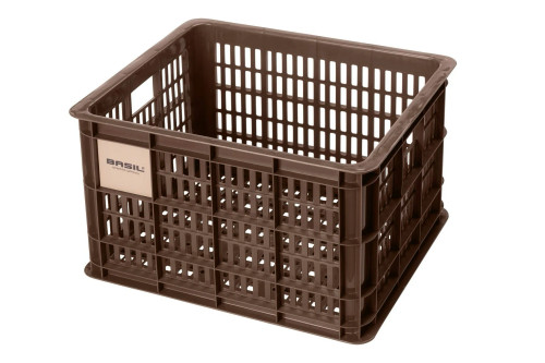 Bicycle Crate Medium 29.5L Chocolate Brown