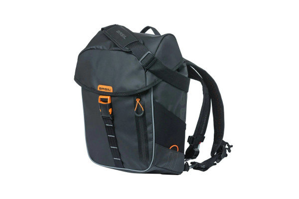 Miles Tarpaulin Backpack Black Orange 17L