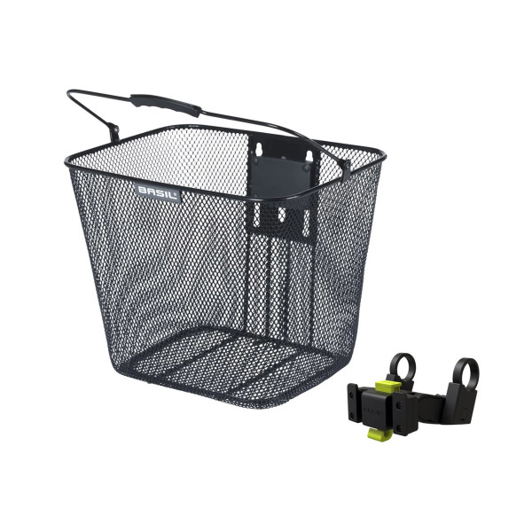 Bilbao Front Basket KF with Black Handlebar Holder