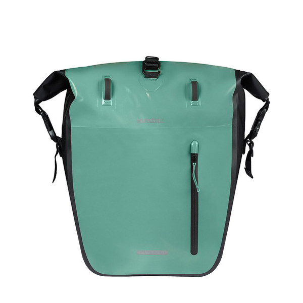 BASIL RIVO L SINGLE BAG TARPAULIN MIK 25-31L SILV GRN BLK