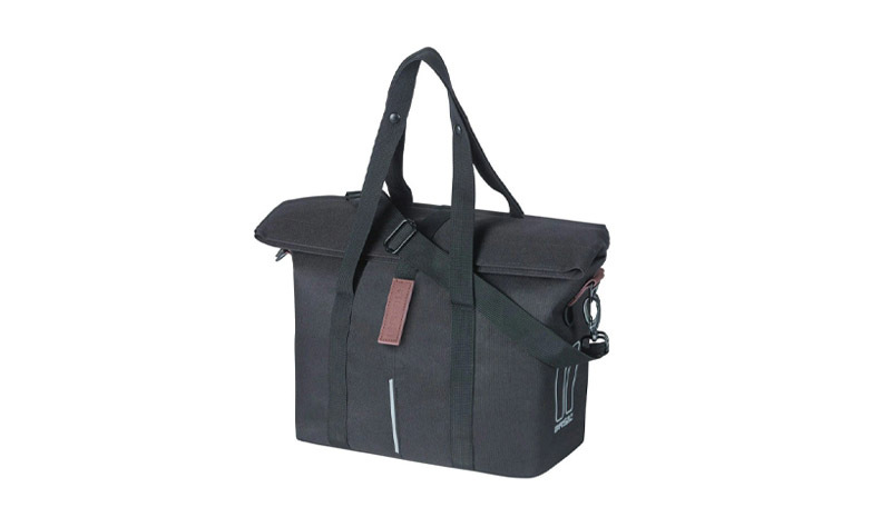 Basil City Handbag Front – Black (8–11 L)