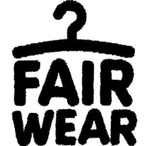 Fair Wear logo promoting ethical and sustainable clothing production