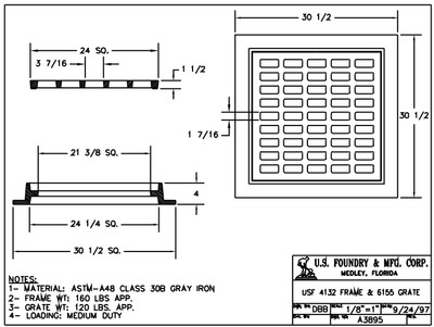 24" X 24" GRATE & FRAME  ADA