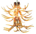 Buffalo Collection Blown Glass Antler Chandelier, 3 tier Image 0 Blown Glass Antler Chandelier, 3 tier