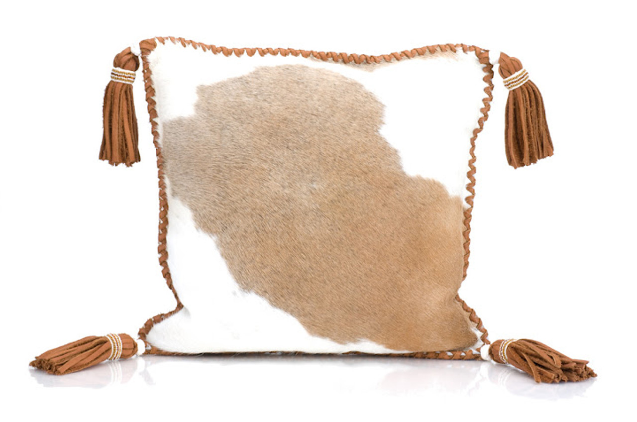 Cowhide Pillow Tan Buffalo Collection