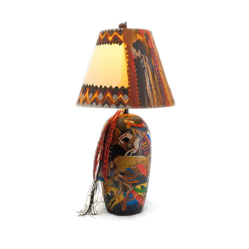 Lighting - Table Lamps - Hand Painted Table Lamps - Buffalo Collection