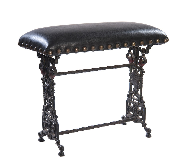 Antique Wrought Iron Bench